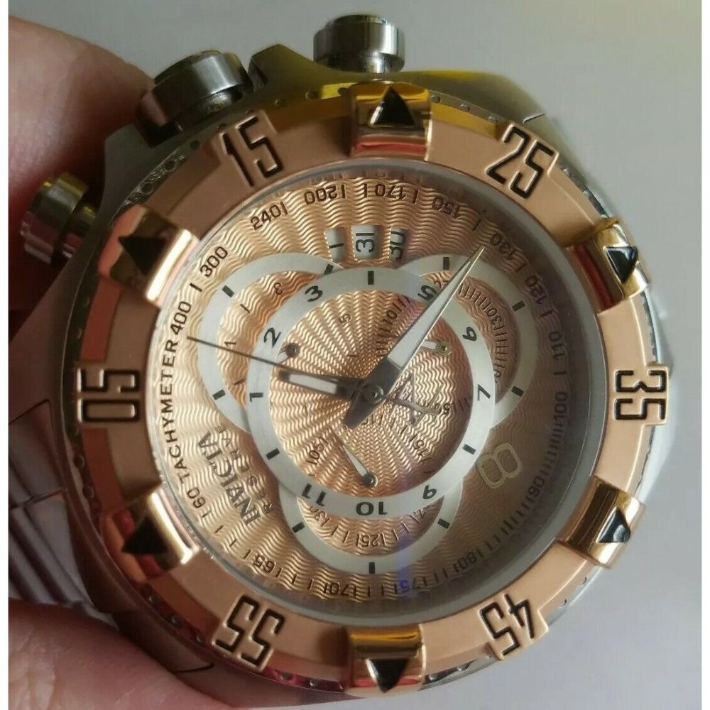 Invicta Men's 11000 Excursion Reserve Chronograph Rose Gold Tone Swiss Movement